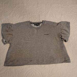 DKNY Gray Crew Neck Top